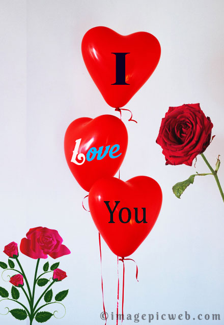 i love you images with roses