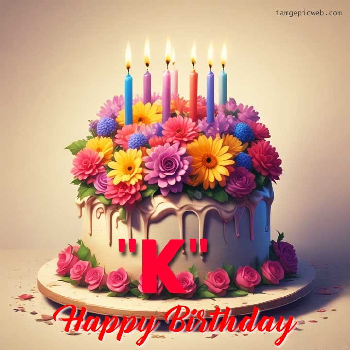 K-letter-happy-birthday-wishes-cake