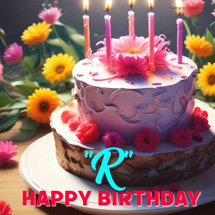 R alphabet happy birthday greetings