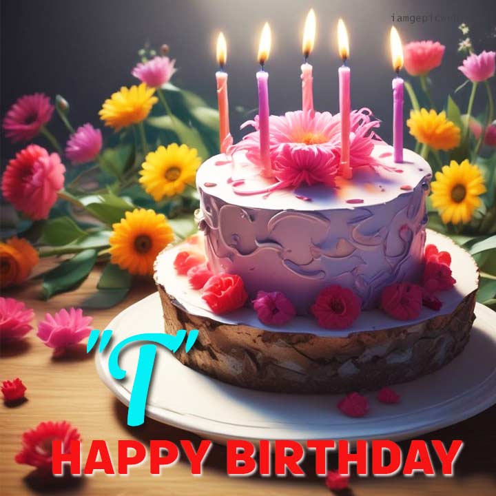 T alphabet happy birthday greetings
