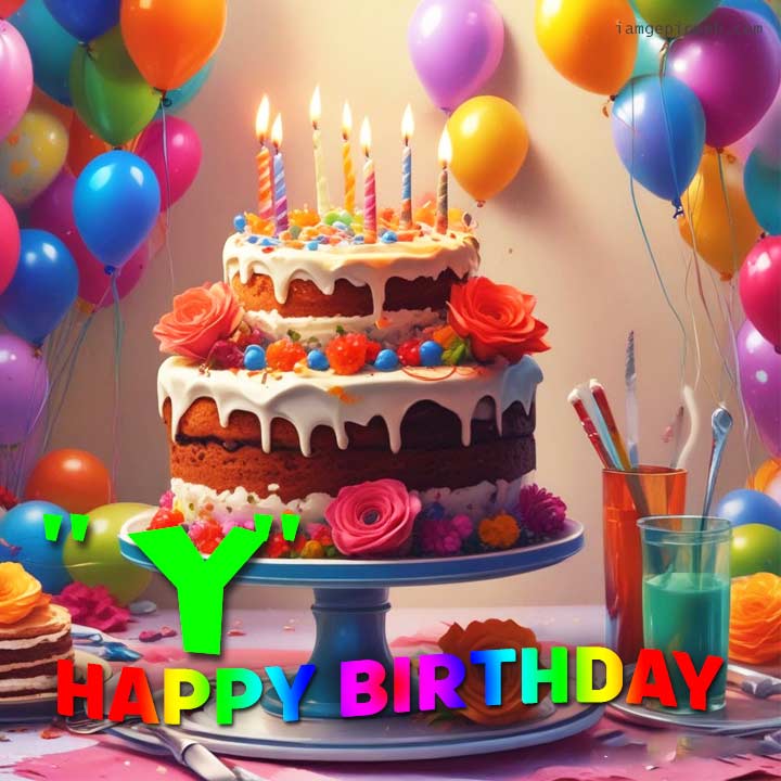 Y letter happy birthday Pic