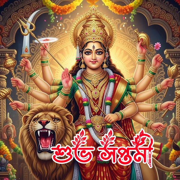 শুভ মহা সপ্তমী 2025 ছবি